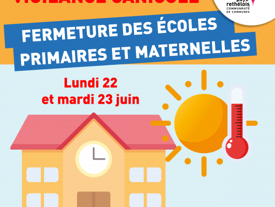 Fermeture des écoles lundi 22 et mardi 23