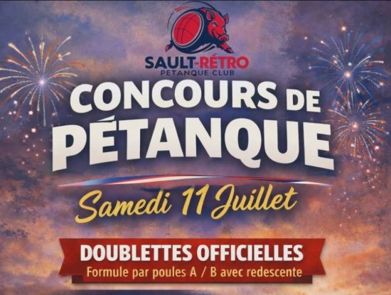 Concours de pétanque en doublette / Sault