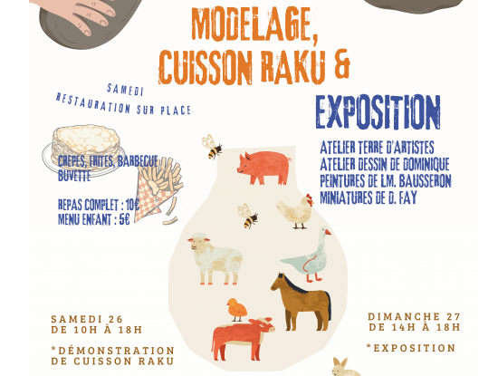 Modelage cuisson Raku & exposition