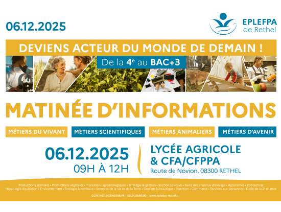 MATINÉE D'INFORMATIONS AU LYCÉE AGRICOLE DE RETHEL