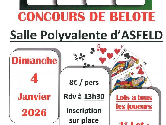 Concours de Belote à Asfeld