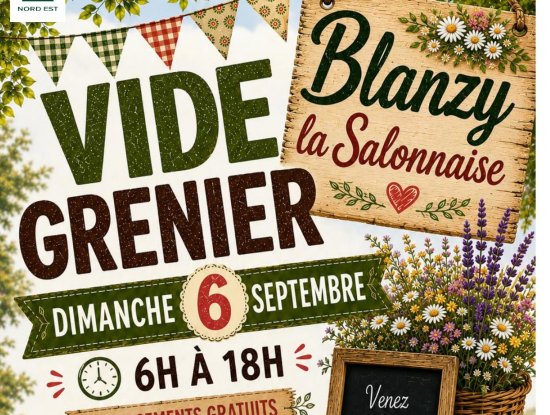 Vide-grenier à Blanzy-la-Salonnaise